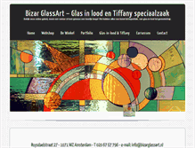 Tablet Screenshot of bizarglassart.nl